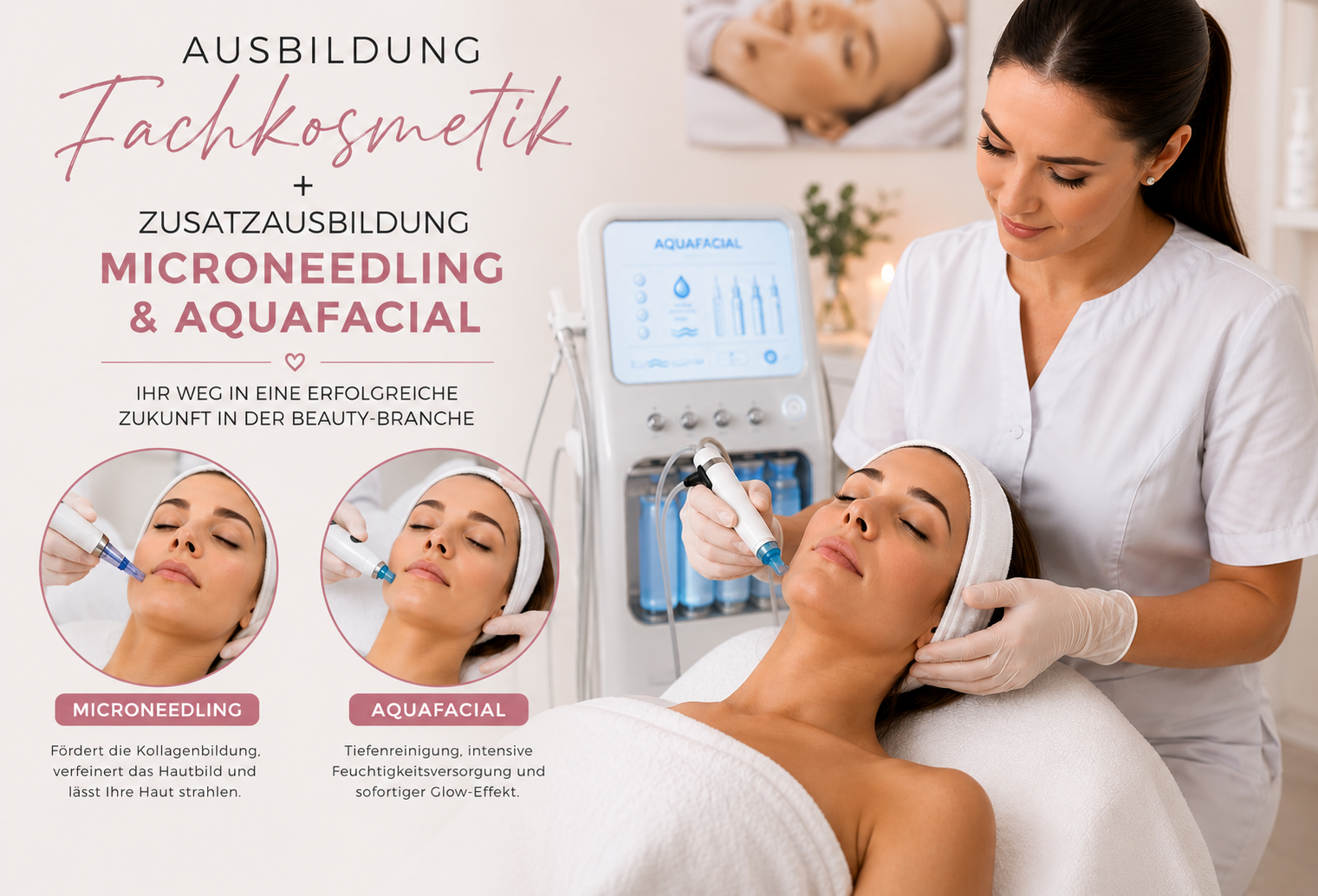 3 Tage Fachkosmetik-Ausbildung + Microneedling Schulung + Aqua Facial-Beauty Clean Schulung – Bild 2